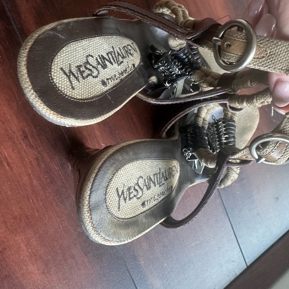 Yves Saint Laurent couture sandals, size 10 - Picture 6 of 7